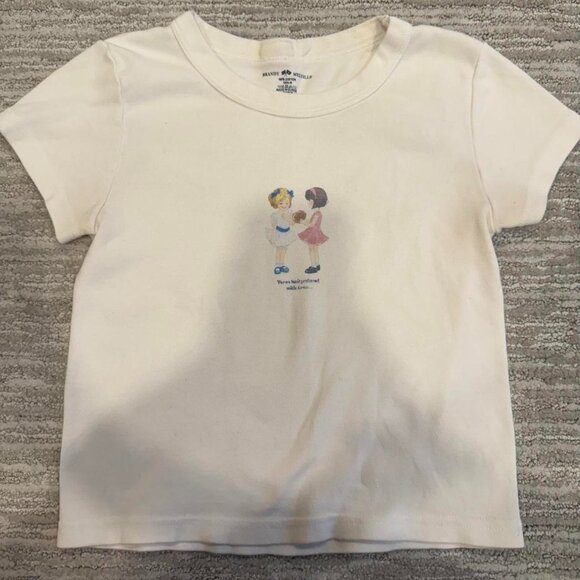 Brandy Melville Tops - Brandy Melville Women's White and Cream T-shirt